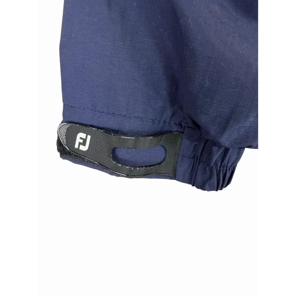 FootJoy FJ Golf Windbreaker Jacket Mens Medium Navy Blue 1/2 Zip Lightweight